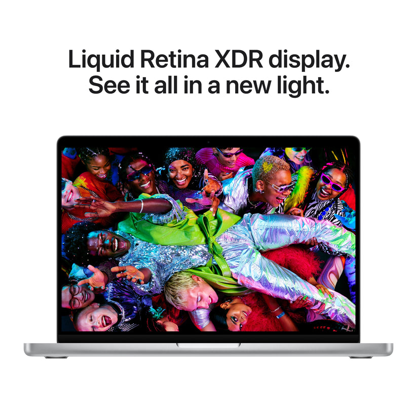 MacBook Pro 14 CTO: Čip M5 z 10-jedrno CPE in 10-jedrno GPE, 2 TB SSD, 16 GB RAM, , Angleški - Srebrna