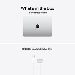 MacBook Pro 14 CTO: Čip M5 z 10-jedrno CPE in 10-jedrno GPE, 4 TB SSD, 24 GB RAM, , Slovenski - Srebrna