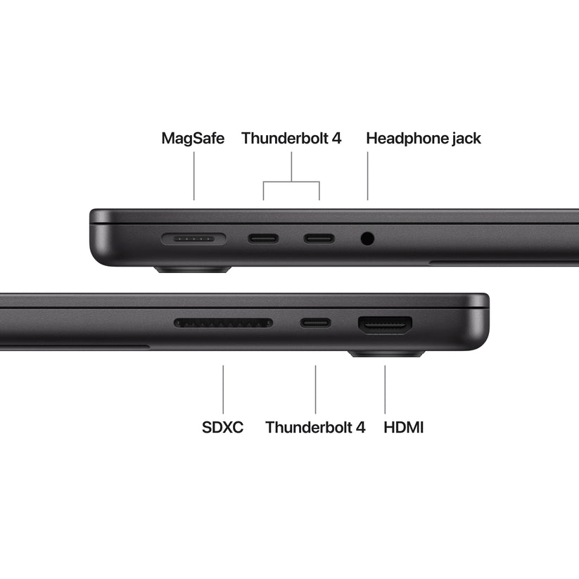 MacBook Pro 14 CTO: Čip M5 z 10-jedrno CPE in 10-jedrno GPE, 2 TB SSD, 24 GB RAM, , Slovenski - Vesoljno črna