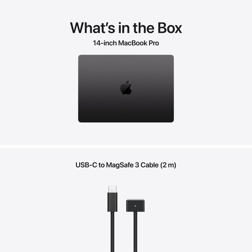 MacBook Pro 14 CTO: Čip M5 z 10-jedrno CPE in 10-jedrno GPE, 2 TB SSD, 16 GB RAM, , Angleški - Vesoljno črna