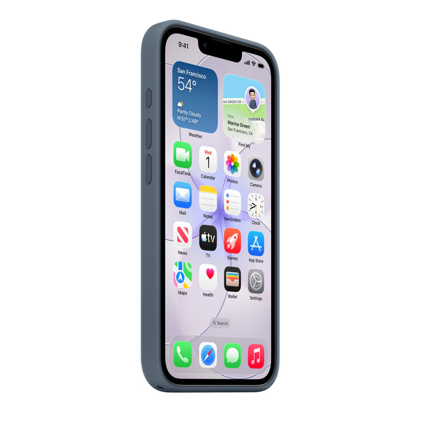 iPhone 17e Silicone Case with MagSafe – Anchor Blue - iSTYLE.si