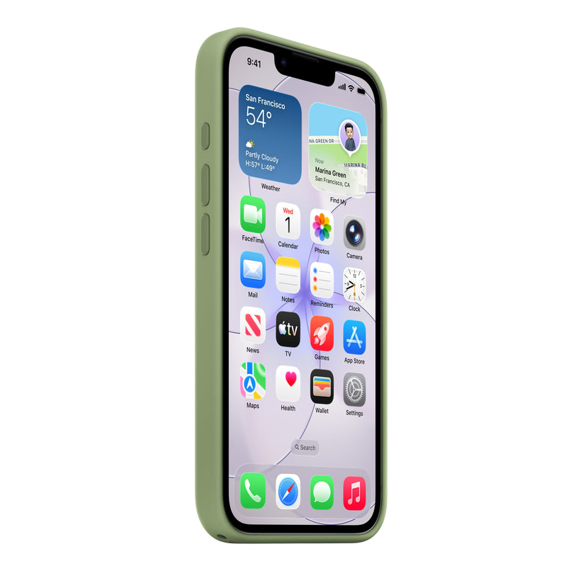 iPhone 17e Silicone Case with MagSafe – Light Moss - iSTYLE.si