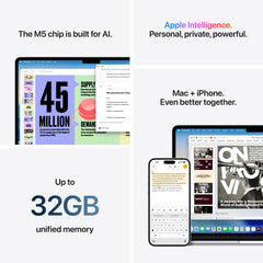 13-inch MacBook Air: Apple M5 chip with 10-core CPU and 8-core GPU, 512GB SSD - Midnight - iSTYLE.si