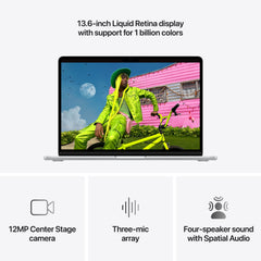 13-inch MacBook Air: Apple M5 chip with 10-core CPU and 10-core GPU, 1TB SSD - Silver - iSTYLE.si