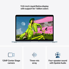 13-inch MacBook Air: Apple M5 chip with 10-core CPU and 10-core GPU, 1TB SSD - Sky Blue - iSTYLE.si