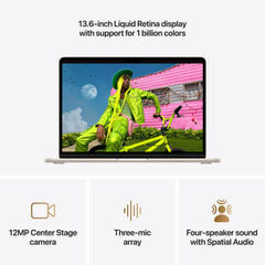 13-inch MacBook Air: Apple M5 chip with 10-core CPU and 10-core GPU, 1TB SSD - Starlight - iSTYLE.si
