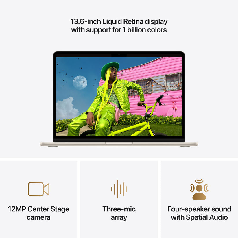 13-inch MacBook Air: Apple M5 chip with 10-core CPU and 10-core GPU, 1TB SSD - Starlight - iSTYLE.si