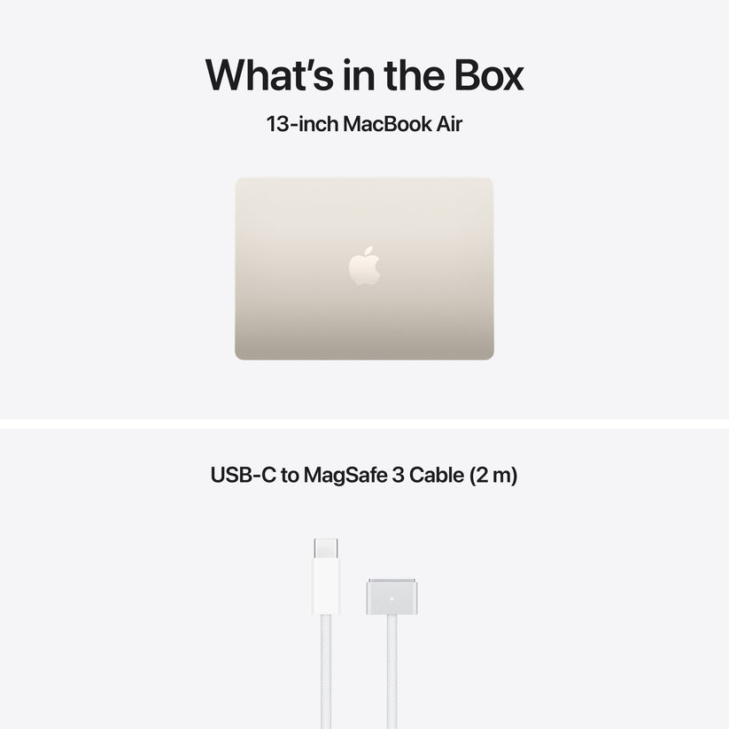 13-inch MacBook Air: Apple M5 chip with 10-core CPU and 10-core GPU, 1TB SSD - Starlight - iSTYLE.si