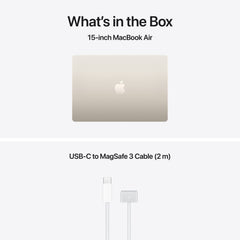 15-inch MacBook Air: Apple M5 chip with 10-core CPU and 10-core GPU, 1TB SSD - Starlight - iSTYLE.si