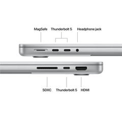 14-inch MacBook Pro: Apple M5 Pro chip with 15-core CPU and 16-core GPU, 2TB SSD - Silver - iSTYLE.si