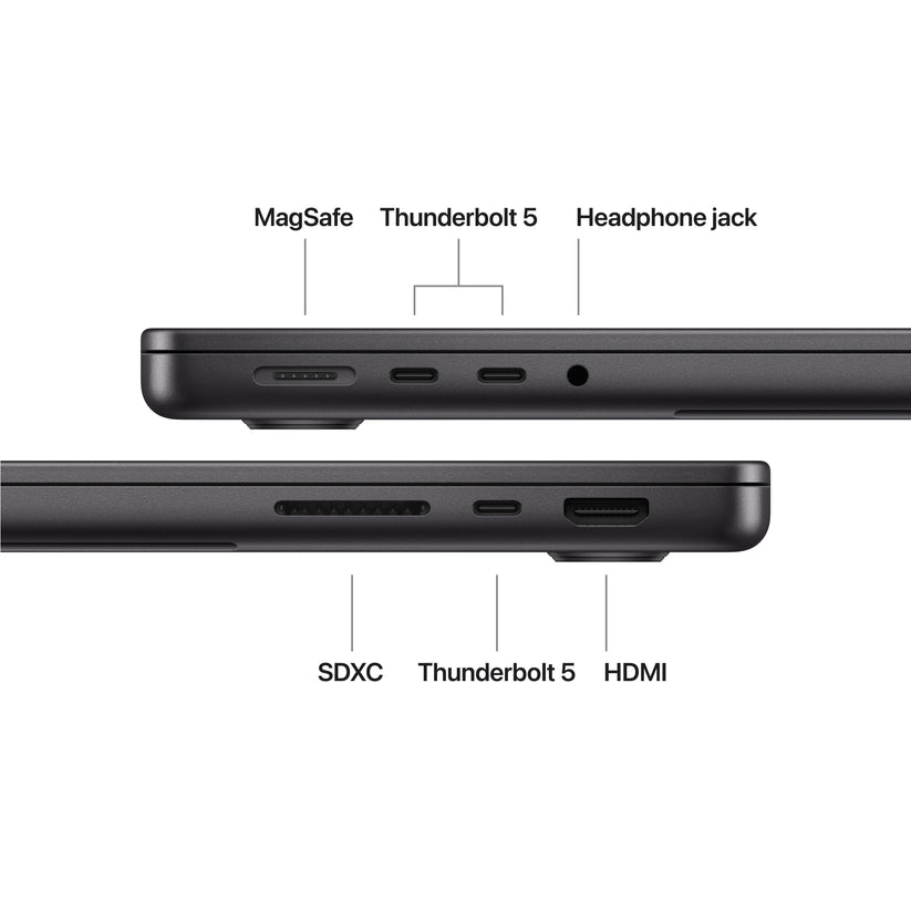 14-inch MacBook Pro: Apple M5 Pro chip with 18-core CPU and 20-core GPU, 2TB SSD - Space Black - iSTYLE.si