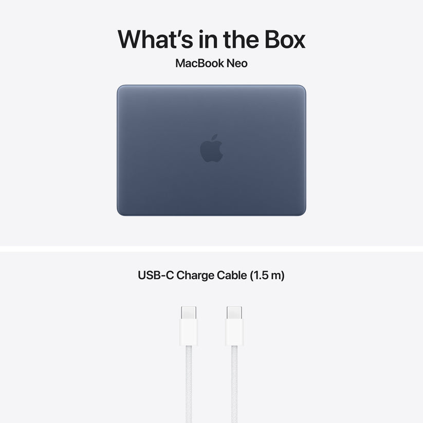 13-inch MacBook Neo: Apple A18 Pro chip with 6‑core CPU and 5‑core GPU, Magic Keyboard with Touch ID, 512GB SSD - Indigo - iSTYLE.si