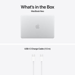 13-inch MacBook Neo: Apple A18 Pro chip with 6‑core CPU and 5‑core GPU, Magic Keyboard with Touch ID, 512GB SSD - Silver - iSTYLE.si