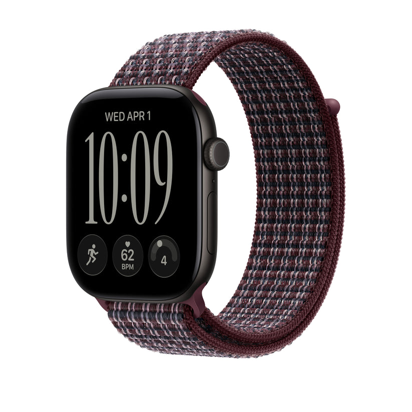 46mm Burgundy Plaid Sport Loop - iSTYLE.si