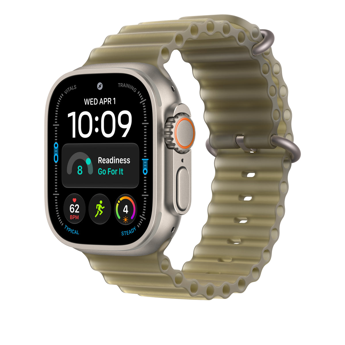 49mm Translucent Kelp Ocean Band Extension - Natural Titanium Finish - iSTYLE.si
