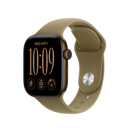 Apple Watch Series 12 GPS 42mm Dark Bronze Aluminium Case with Olive Sport Band - S/M - iSTYLE.si