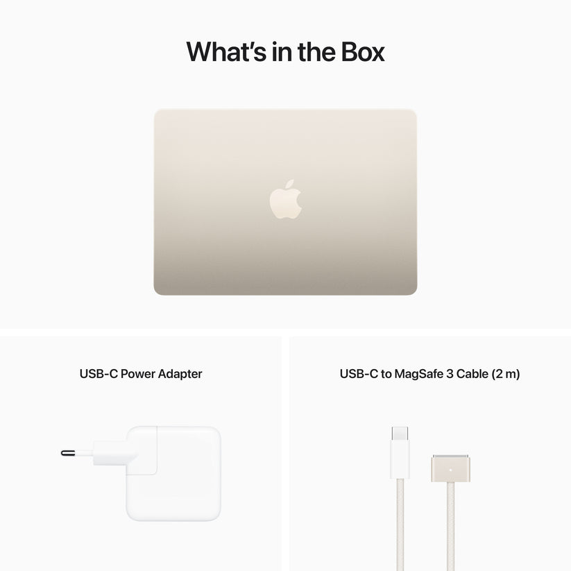 MacBook Air 13: M2 z 8‑jedrno CPE in 8‑jedrno GPE, 256 GB SSD - zvezdnata - iSTYLE SI