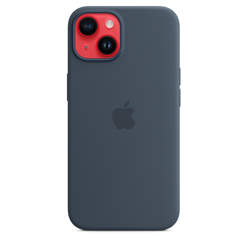 Apple silikonski ovitek z MagSafe za iPhone 14 - nevihtno modra - iSTYLE SI