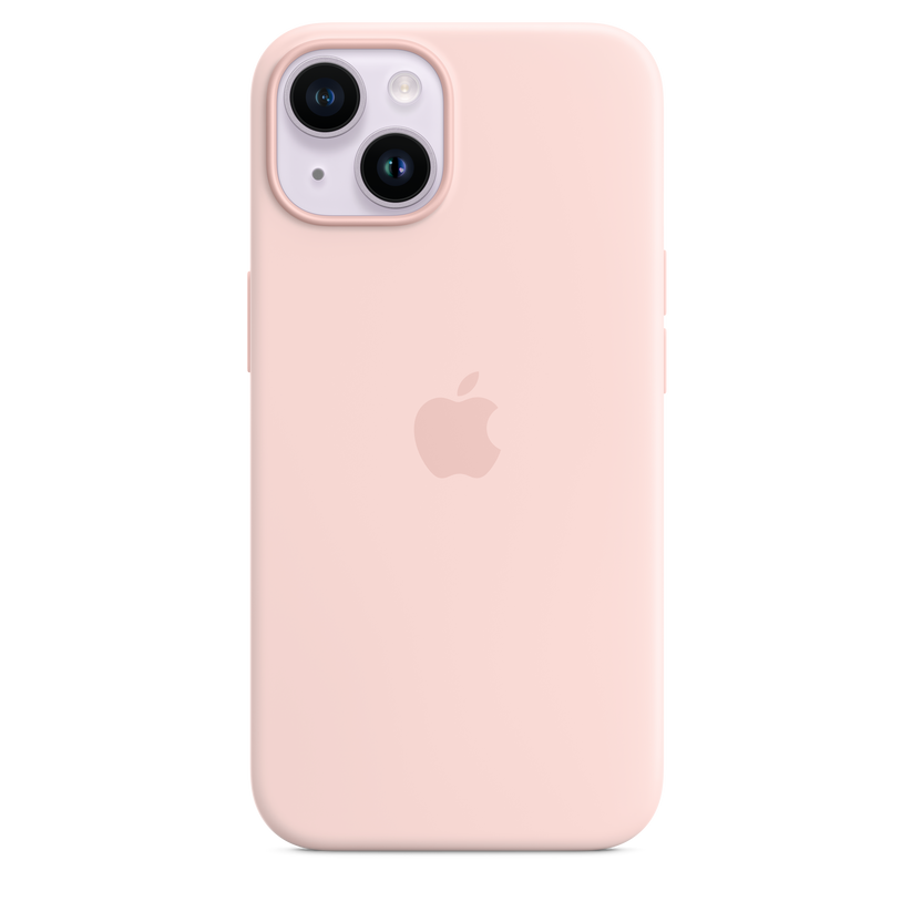 Apple silikonski ovitek z MagSafe za iPhone 14 - kredasto roza - iSTYLE SI