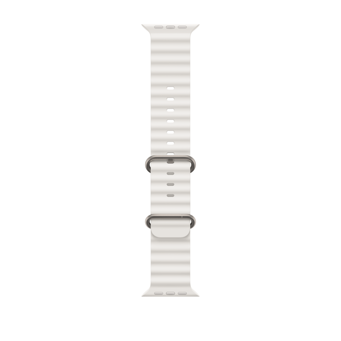 Apple pašček Ocean Band v beli barvi za Apple Watch velikosti 49 mm - iSTYLE SI
