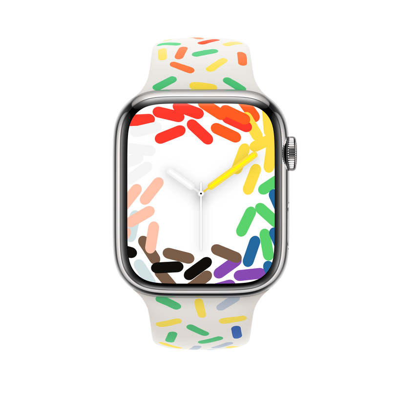 Apple pašček Sport Band M/L v Pride Edition barvi za Apple Watch velikosti 45 mm - iSTYLE SI