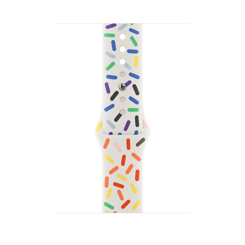Apple pašček Sport Band M/L v Pride Edition barvi za Apple Watch velikosti 45 mm - iSTYLE SI
