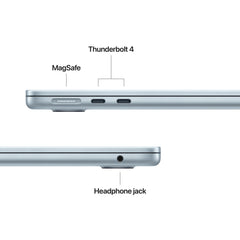 MacBook Air 13 CTO: Čip Apple M5 z 10-jedrno CPE in 10-jedrno GPE, 4 TB SSD, 16 GB RAM, Angleški - Nebeško modra