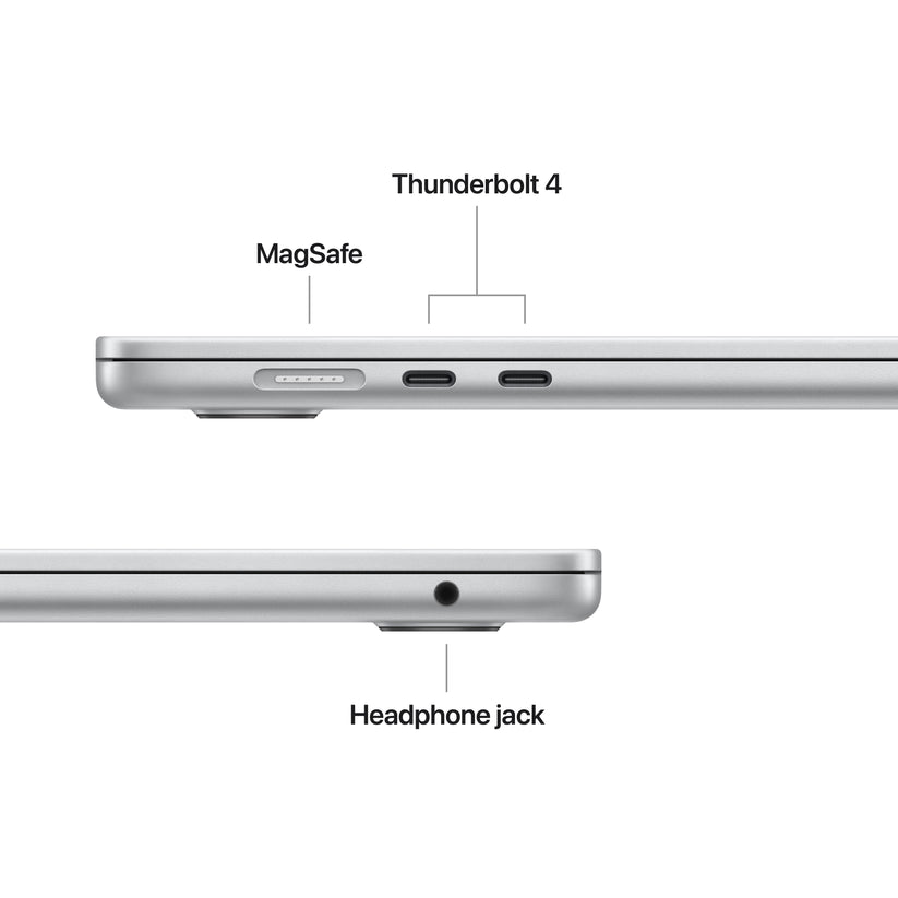 MacBook Air 15 CTO: Čip Apple M5 z 10-jedrno CPE in 10-jedrno GPE, 32 GB RAM, 1 TB SSD, Slovenski - Srebrna