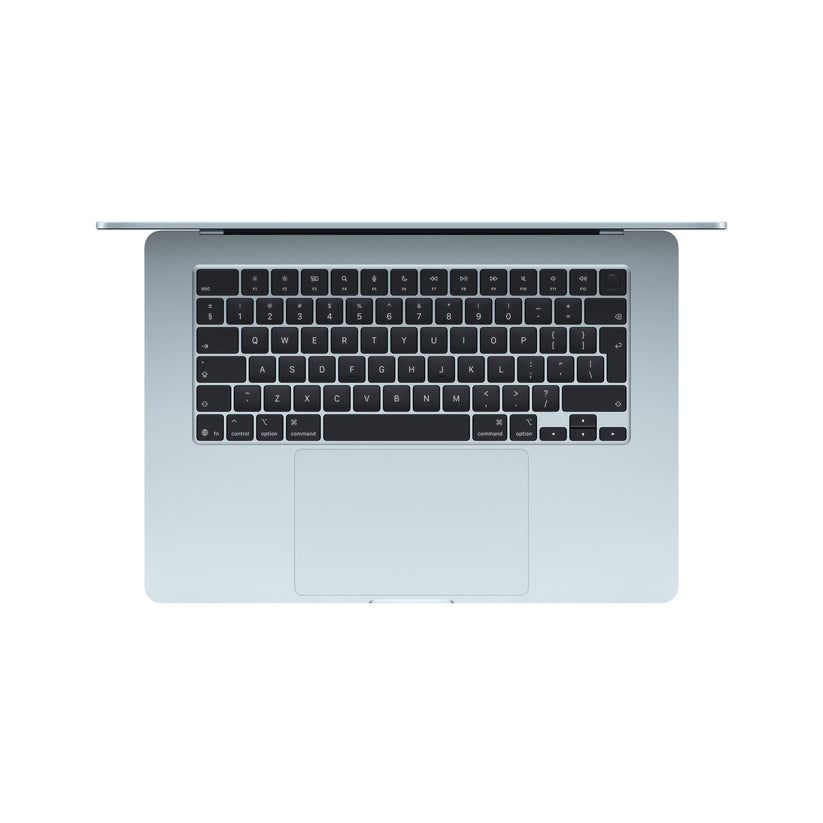 MacBook Air 15 CTO: Čip Apple M5 z 10-jedrno CPE in 10-jedrno GPE, 24 GB RAM, 2 TB SSD, Angleški - Nebeško modra