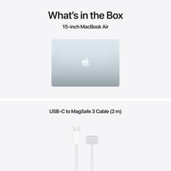 MacBook Air 15 CTO: Čip Apple M5 z 10-jedrno CPE in 10-jedrno GPE, 24 GB RAM, 2 TB SSD, Angleški - Nebeško modra
