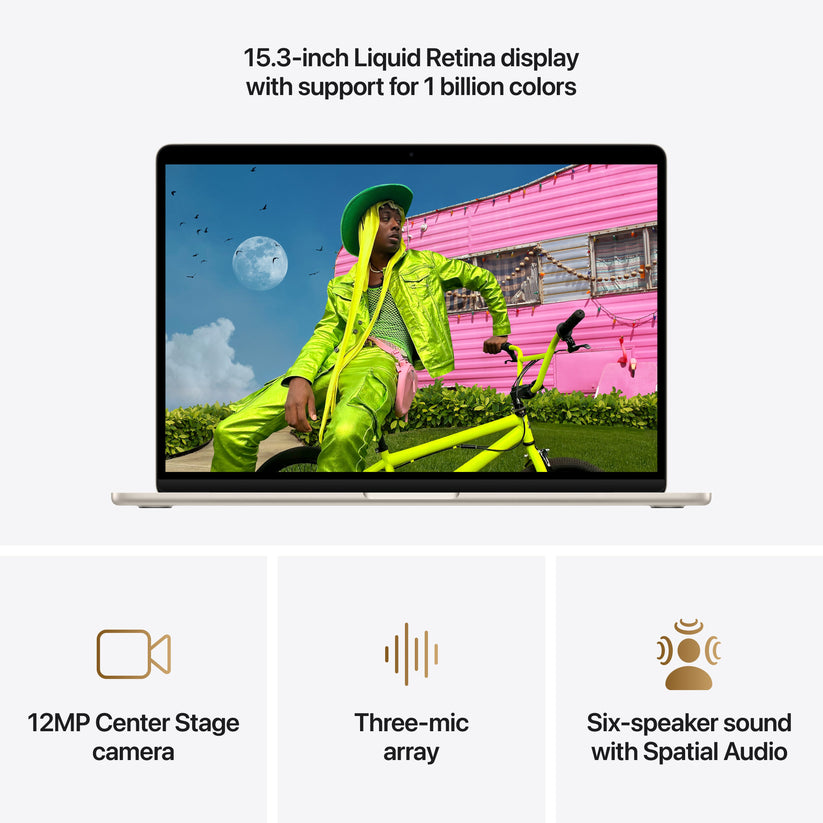 MacBook Air 15 CTO: Čip Apple M5 z 10-jedrno CPE in 10-jedrno GPE, 32 GB RAM, 2 TB SSD, Slovenski - Zvezdnata