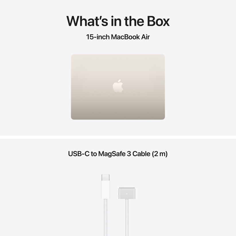 MacBook Air 15 CTO: Čip Apple M5 z 10-jedrno CPE in 10-jedrno GPE, 16 GB RAM, 512 GB SSD, Angleški - Zvezdnata