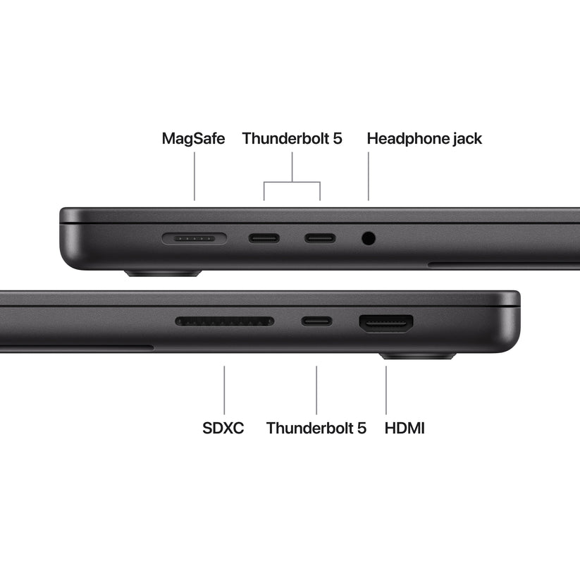 MacBook Pro 16 CTO: Čip M5 Max z 18-jedrno CPE in 40-jedrno GPE, 128 GB RAM, 2 TB SSD, Slovenska (QWERTZ) - Vesoljno črna