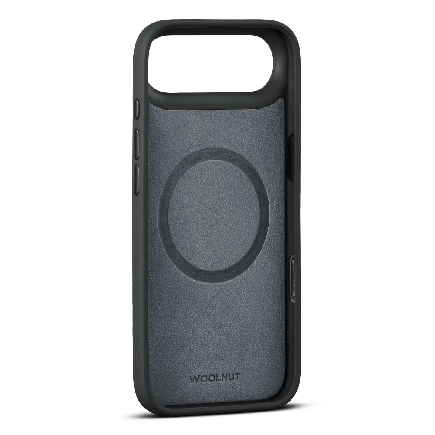 Woolnut usnjen magnetni ovitek za iPhone 17 Air - črn