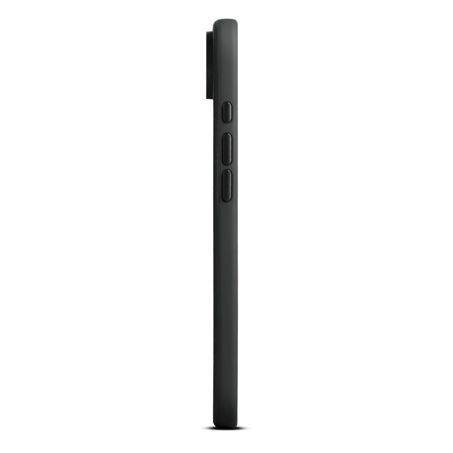 Woolnut usnjen magnetni ovitek za iPhone 17 Air - črn
