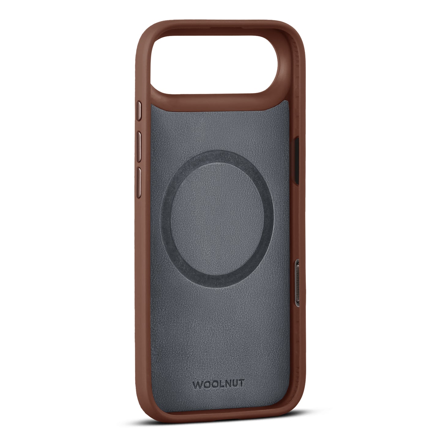 Woolnut usnjen magnetni ovitek za iPhone 17 Air - konjak