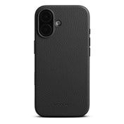 Woolnut usnjen magnetni ovitek za iPhone 17 - črn