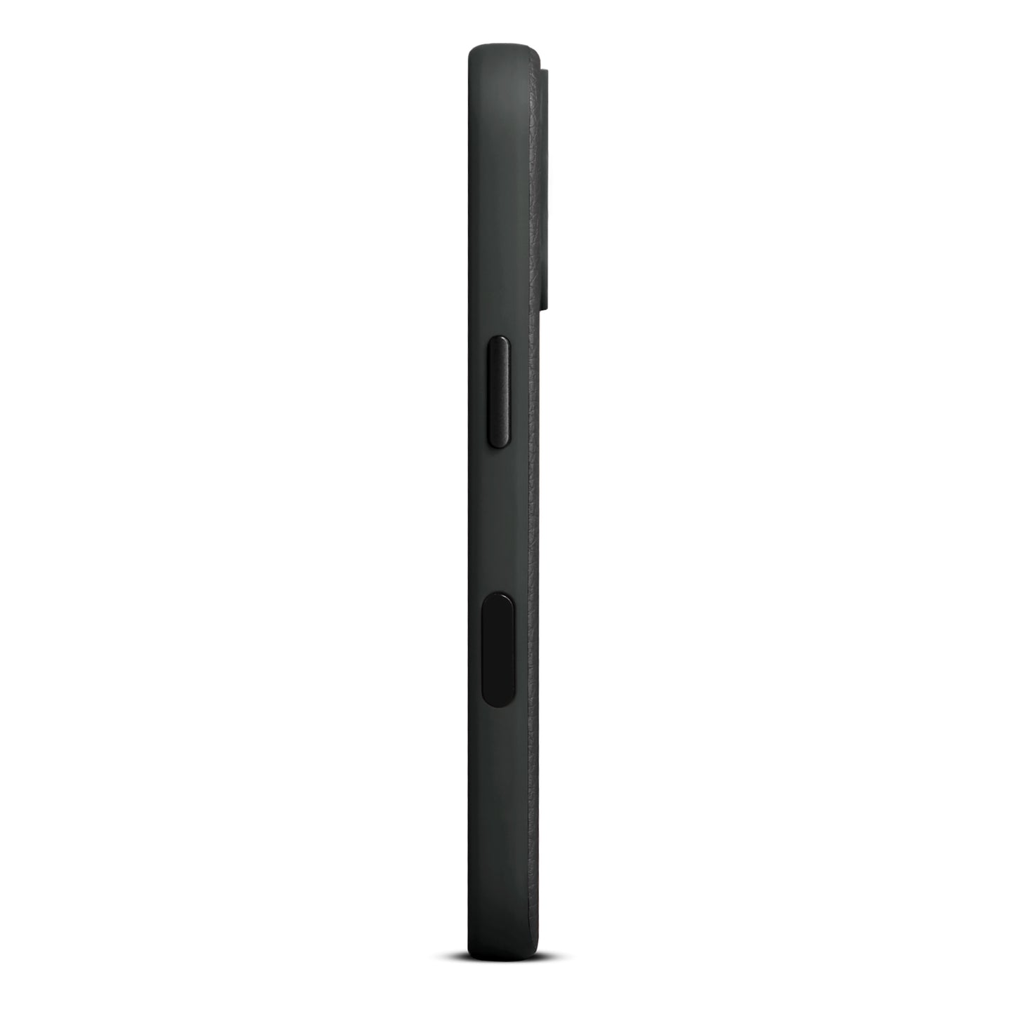 Woolnut usnjen magnetni ovitek za iPhone 17 - črn