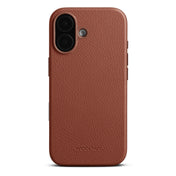 Woolnut usnjen magnetni ovitek za iPhone 17 - konjak
