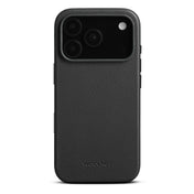 Woolnut usnjen magnetni ovitek za iPhone 17 Pro - črn