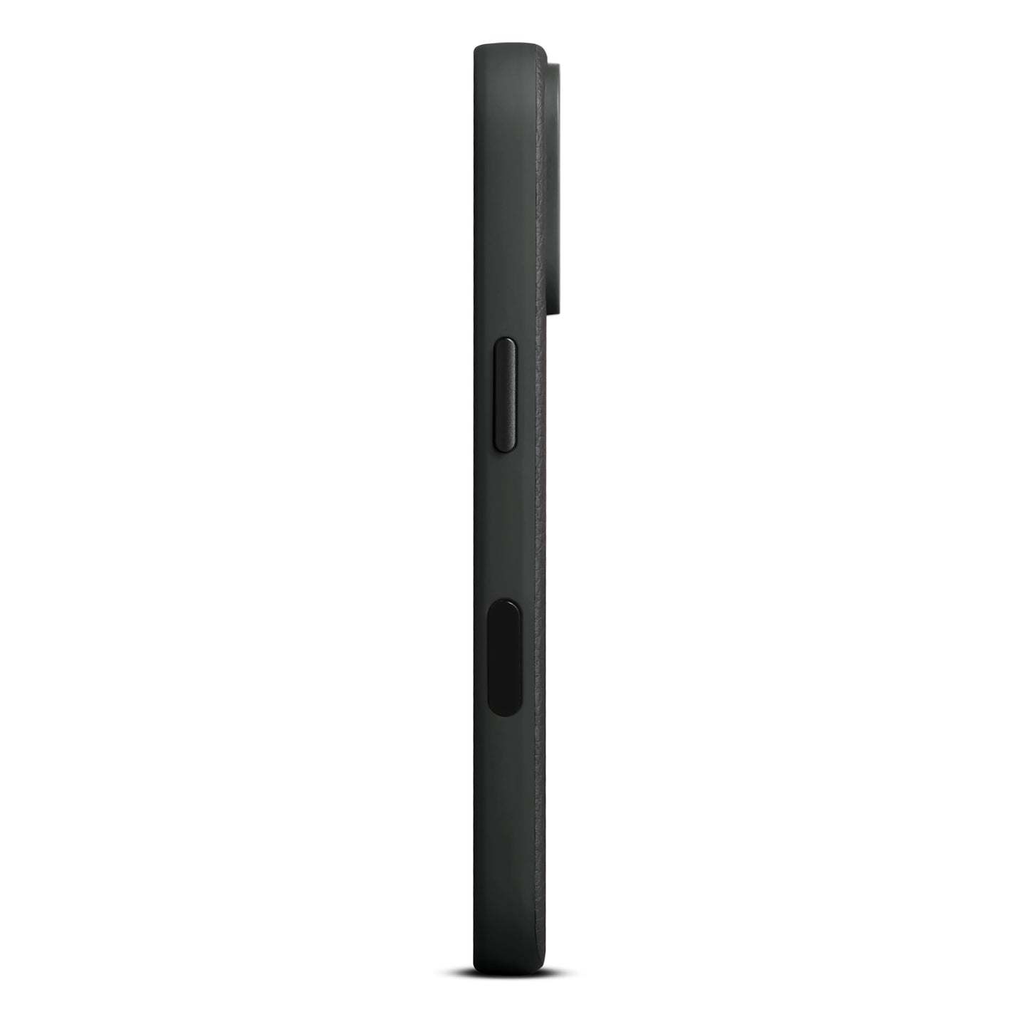 Woolnut usnjen magnetni ovitek za iPhone 17 Pro - črn