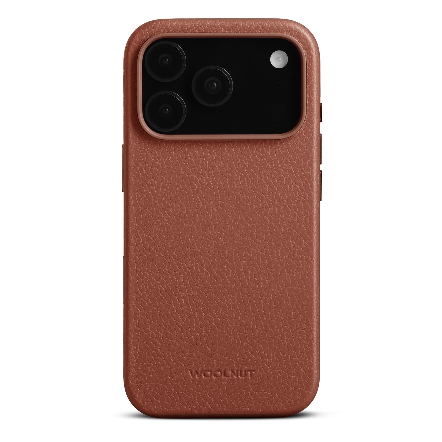 Woolnut usnjen magnetni ovitek za iPhone 17 Pro - konjak