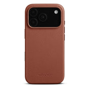 Woolnut usnjen magnetni ovitek za iPhone 17 Pro - konjak