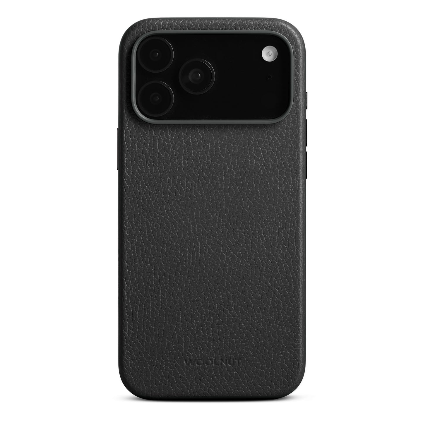 Woolnut usnjen magnetni ovitek za iPhone 17 Pro Max - črn