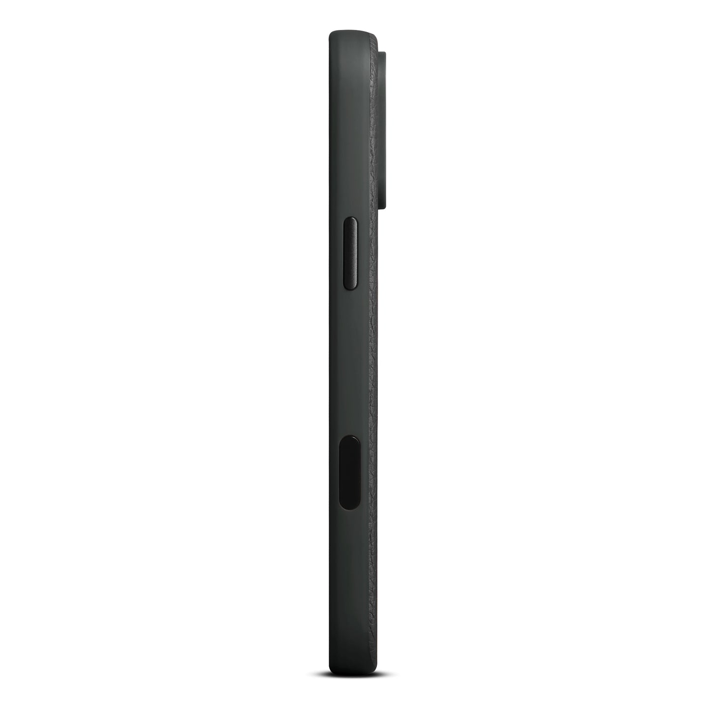 Woolnut usnjen magnetni ovitek za iPhone 17 Pro Max - črn
