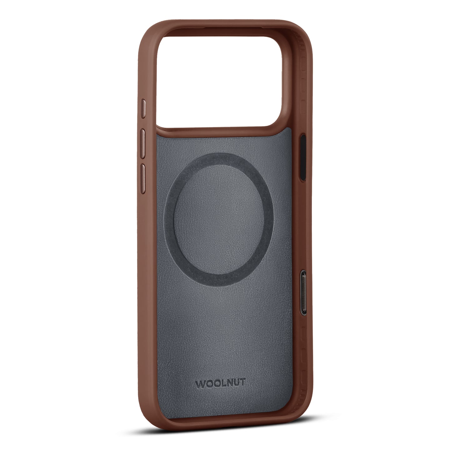 Woolnut usnjen magnetni ovitek za iPhone 17 Pro Max - konjak