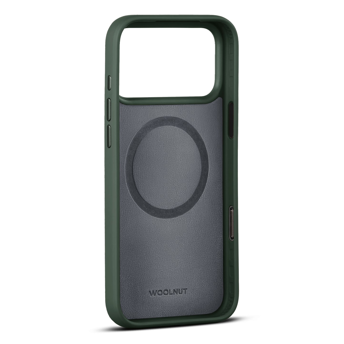 Woolnut usnjen magnetni ovitek za iPhone 17 Pro Max - zelen