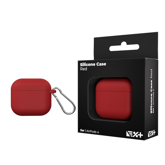 Next One silikonski ovitek za škatlico Airpods 4 - rdeča - iSTYLE SI