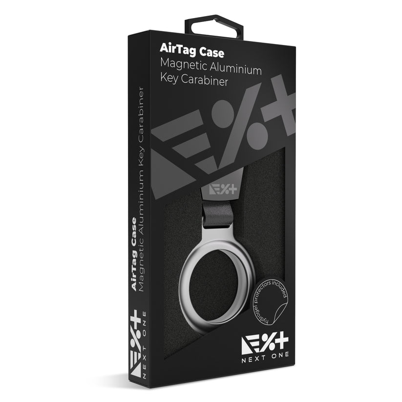 NEXT ONE AirTag Magnetic Aluminium Key Carabiner Silver - iSTYLE SI