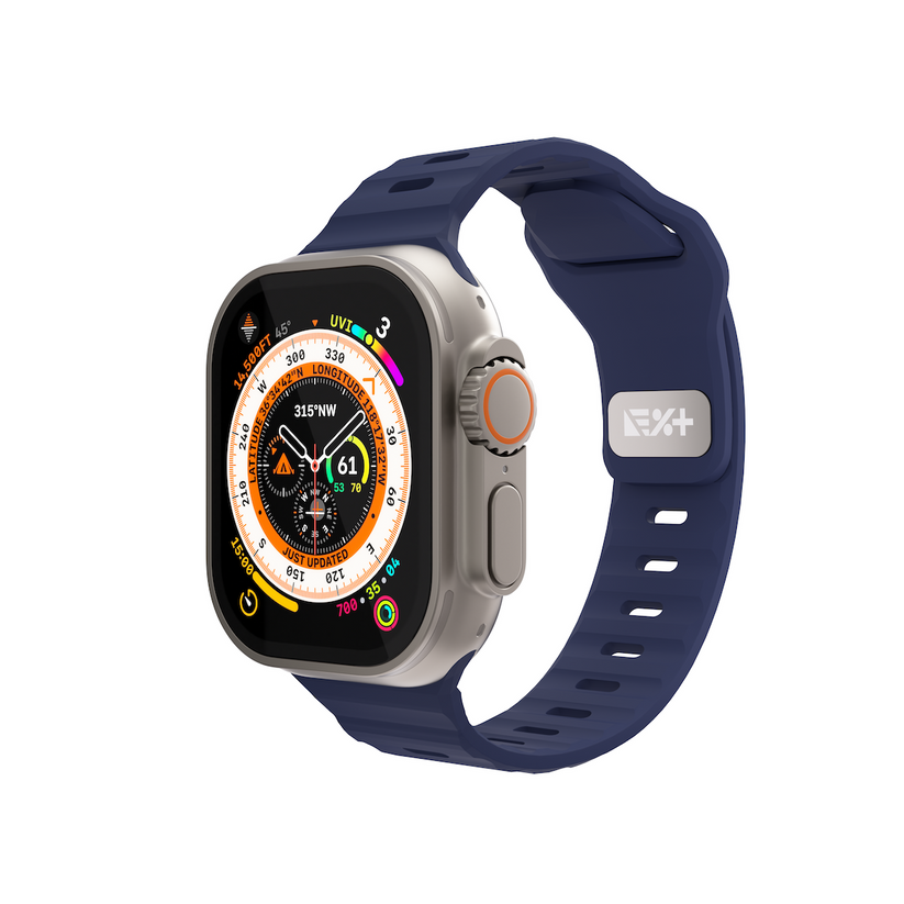Next One silikonski pašček Active Band za Apple Watch 44/46/49 mm - modra - iSTYLE SI